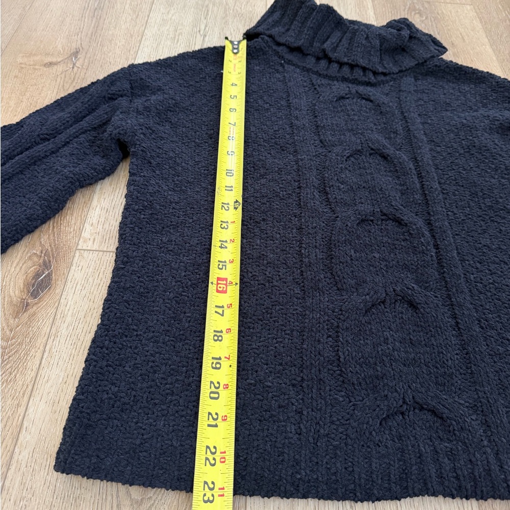 Seven7 Black Chenille Turtleneck Sweater - Picture 5 of 9